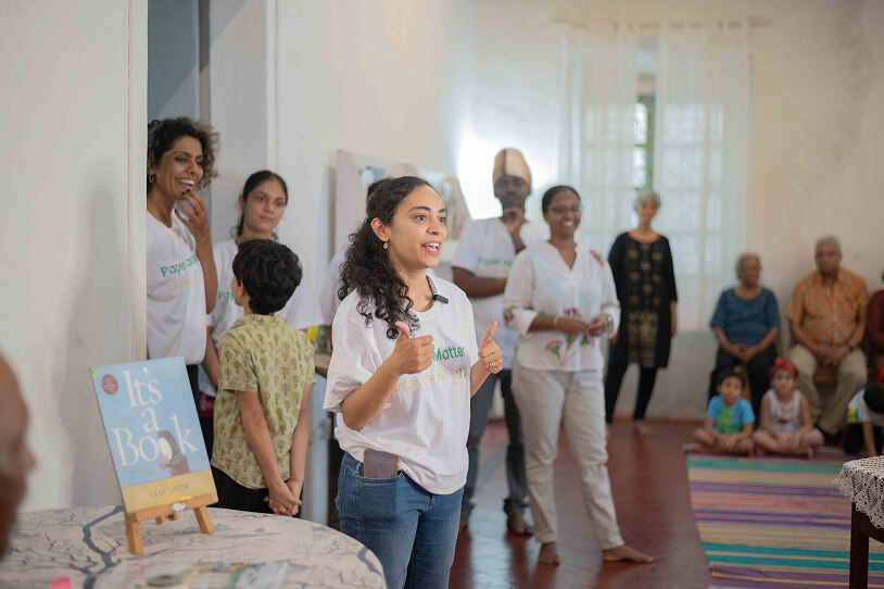 The Paper Matters team in Goa, bringing generations together for a day of creativity and connection